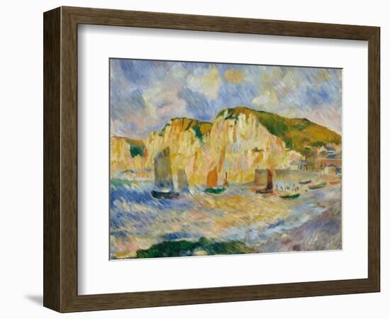 Sea and Cliffs, c.1885-Pierre-Auguste Renoir-Framed Giclee Print