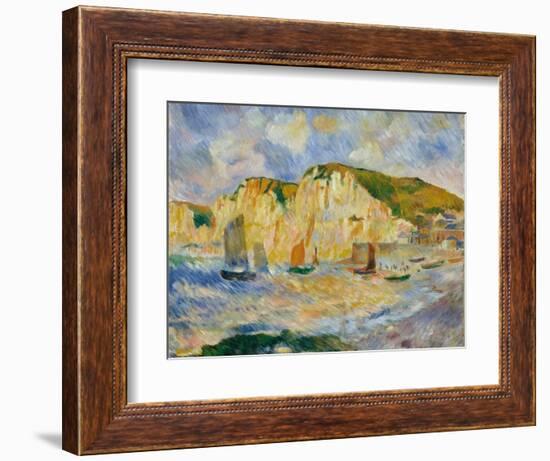 Sea and Cliffs, c.1885-Pierre-Auguste Renoir-Framed Giclee Print