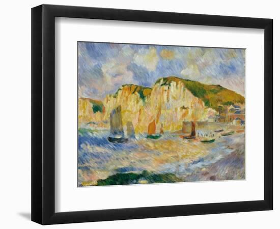 Sea and Cliffs, c.1885-Pierre-Auguste Renoir-Framed Giclee Print