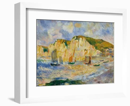 Sea and Cliffs, c.1885-Pierre-Auguste Renoir-Framed Giclee Print