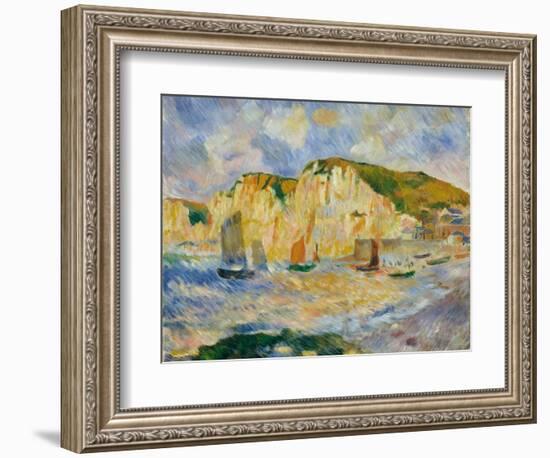 Sea and Cliffs-Auguste Renoir-Framed Art Print