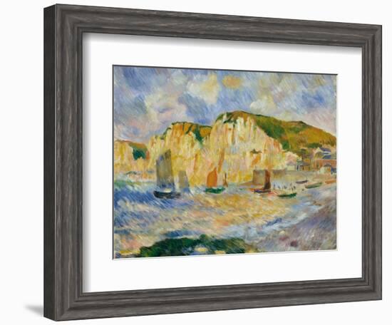 Sea and Cliffs-Auguste Renoir-Framed Art Print