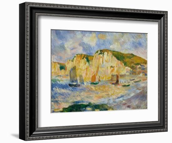 Sea and Cliffs-Auguste Renoir-Framed Art Print