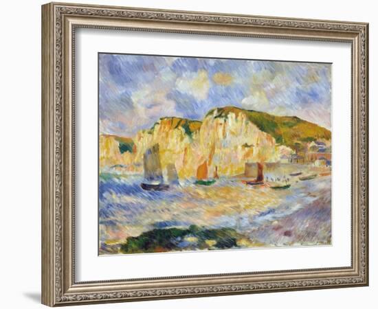 Sea and Cliffs-Pierre-Auguste Renoir-Framed Giclee Print