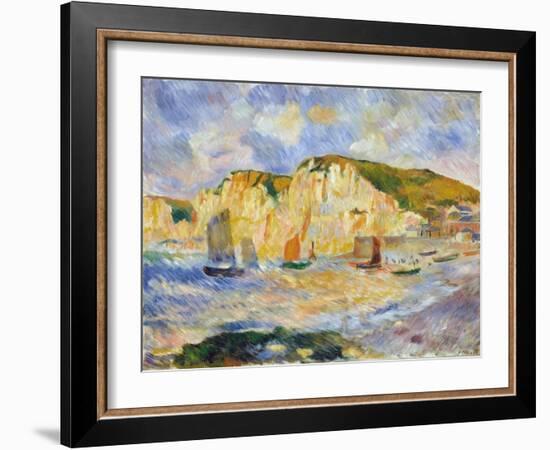 Sea and Cliffs-Pierre-Auguste Renoir-Framed Giclee Print