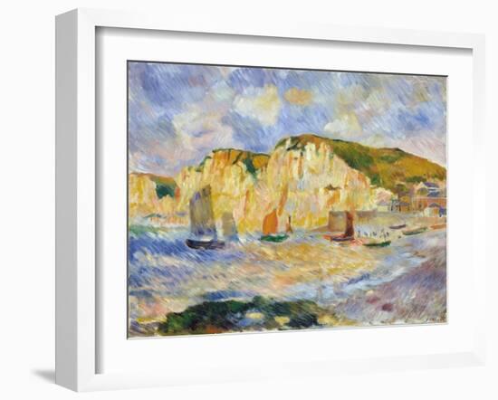 Sea and Cliffs-Pierre-Auguste Renoir-Framed Giclee Print