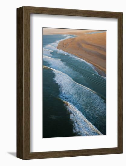 Sea and Desert, Namib Desert, Namibia, Aerial View-Peter Adams-Framed Photographic Print