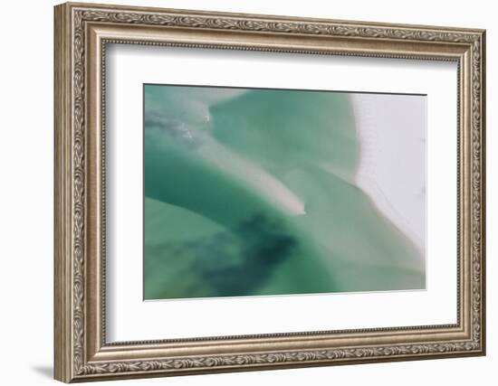 Sea and Fresh Water Covering Beach, Hill Inlet, Queensland, Australia-Peter Adams-Framed Photographic Print