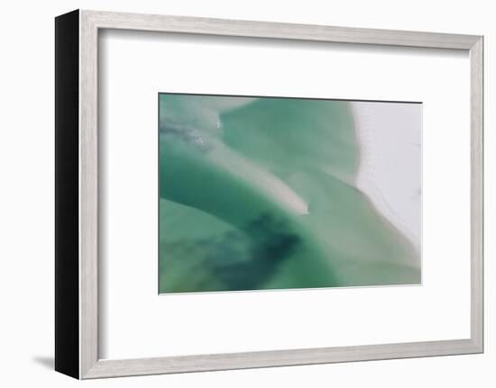 Sea and Fresh Water Covering Beach, Hill Inlet, Queensland, Australia-Peter Adams-Framed Photographic Print