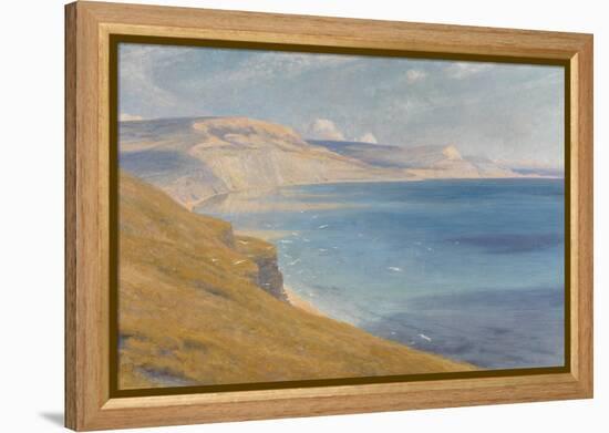 Sea and Sunshine, Lyme Regis, 1919 (Oil on Board)-Frank Bernard Dicksee-Framed Premier Image Canvas