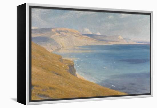 Sea and Sunshine, Lyme Regis, 1919 (Oil on Board)-Frank Bernard Dicksee-Framed Premier Image Canvas