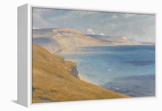 Sea and Sunshine, Lyme Regis, 1919 (Oil on Board)-Frank Bernard Dicksee-Framed Premier Image Canvas