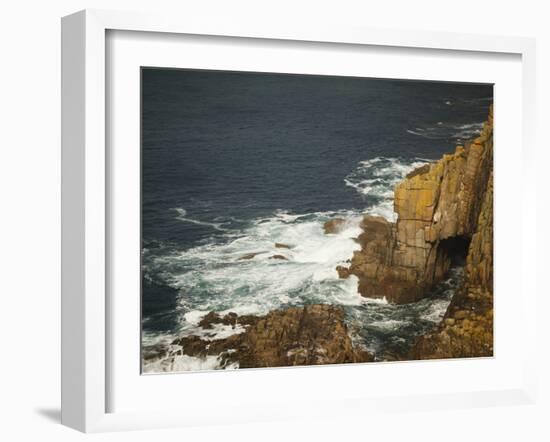 Sea Arch and Stacked Rocks at Land's End, Cornwall, England, United Kingdom, Europe-Ian Egner-Framed Photographic Print