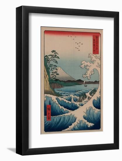 Sea at Satta in Suruga Province by Ando Hiroshige-Fine Art-Framed Photographic Print