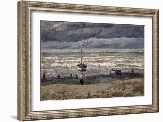 Sea at Scheveningen Par Gogh, Vincent, Van (1853-1890). Oil on Canvas, Size : 34,5X61, 1882, Van Go-Vincent van Gogh-Framed Giclee Print