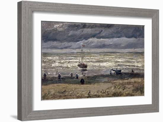 Sea at Scheveningen Par Gogh, Vincent, Van (1853-1890). Oil on Canvas, Size : 34,5X61, 1882, Van Go-Vincent van Gogh-Framed Giclee Print