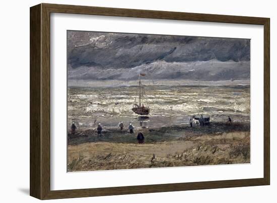 Sea at Scheveningen Par Gogh, Vincent, Van (1853-1890). Oil on Canvas, Size : 34,5X61, 1882, Van Go-Vincent van Gogh-Framed Giclee Print