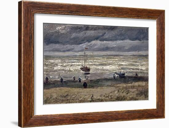 Sea at Scheveningen Par Gogh, Vincent, Van (1853-1890). Oil on Canvas, Size : 34,5X61, 1882, Van Go-Vincent van Gogh-Framed Giclee Print