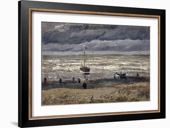 Sea at Scheveningen Par Gogh, Vincent, Van (1853-1890). Oil on Canvas, Size : 34,5X61, 1882, Van Go-Vincent van Gogh-Framed Giclee Print