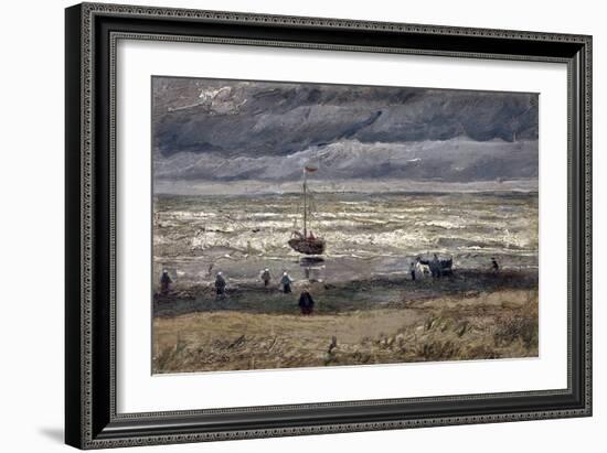 Sea at Scheveningen Par Gogh, Vincent, Van (1853-1890). Oil on Canvas, Size : 34,5X61, 1882, Van Go-Vincent van Gogh-Framed Giclee Print