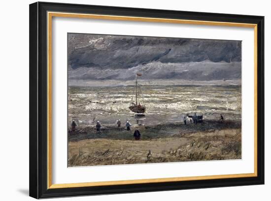 Sea at Scheveningen Par Gogh, Vincent, Van (1853-1890). Oil on Canvas, Size : 34,5X61, 1882, Van Go-Vincent van Gogh-Framed Giclee Print