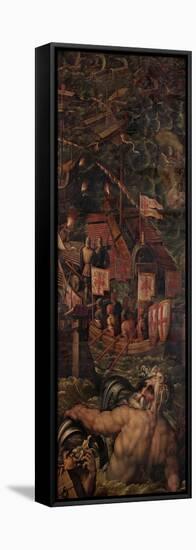 Sea Battle Between Florentines and Pisans, 1563-1565-Giorgio Vasari-Framed Premier Image Canvas