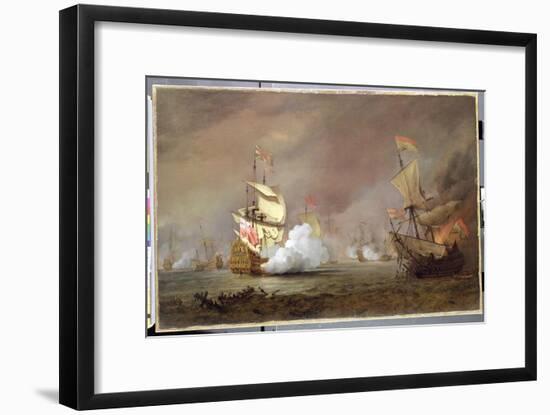 Sea Battle of the Anglo-Dutch Wars, c.1700-Willem Van De, The Younger Velde-Framed Giclee Print