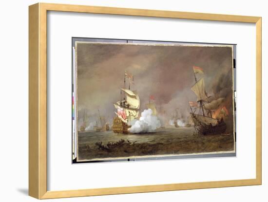 Sea Battle of the Anglo-Dutch Wars, c.1700-Willem Van De, The Younger Velde-Framed Giclee Print