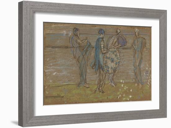 Sea, Beach and Figures-James Abbott McNeill Whistler-Framed Giclee Print