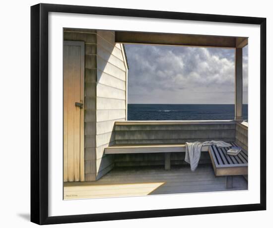 Sea Bench-Daniel Pollera-Framed Art Print