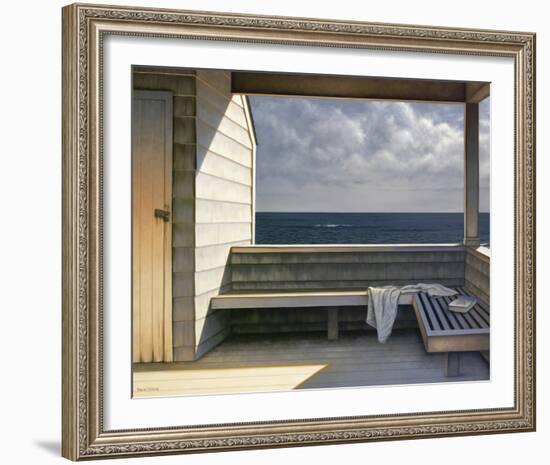 Sea Bench-Daniel Pollera-Framed Art Print