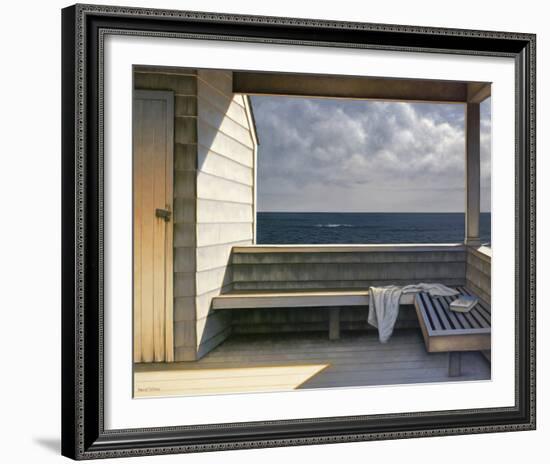 Sea Bench-Daniel Pollera-Framed Art Print