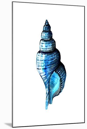 Sea Blue Shell-Crystal Smith-Mounted Art Print