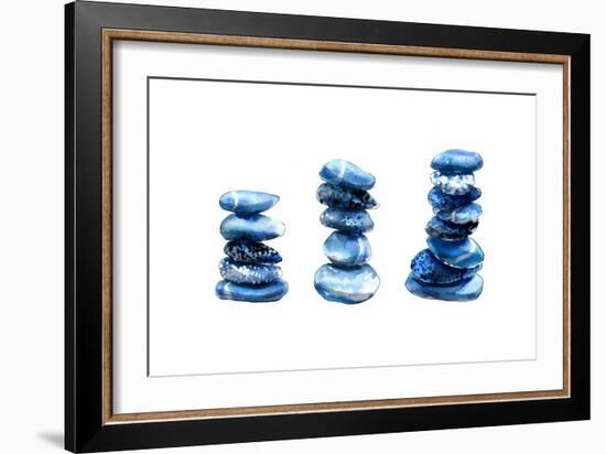 Sea Blue Stones-Crystal Smith-Framed Premium Giclee Print