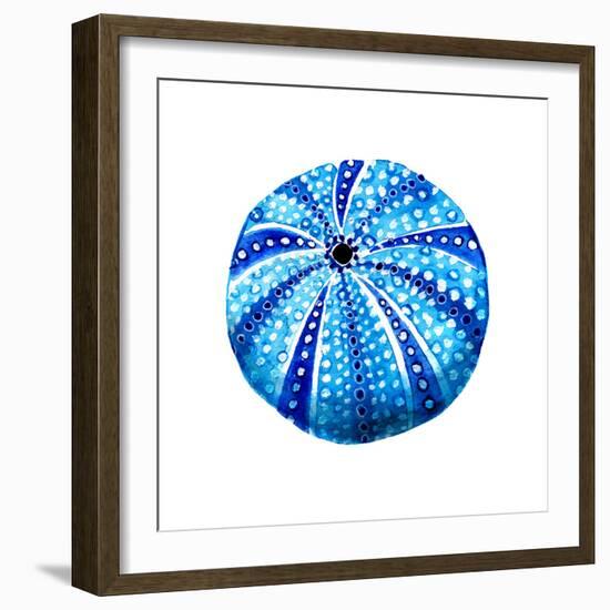 Sea Blue Urchin-Crystal Smith-Framed Art Print