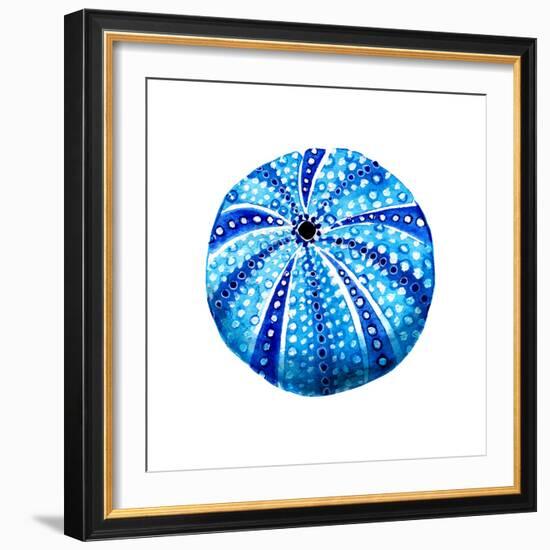 Sea Blue Urchin-Crystal Smith-Framed Art Print