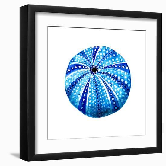 Sea Blue Urchin-Crystal Smith-Framed Art Print