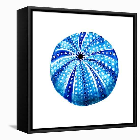 Sea Blue Urchin-Crystal Smith-Framed Stretched Canvas