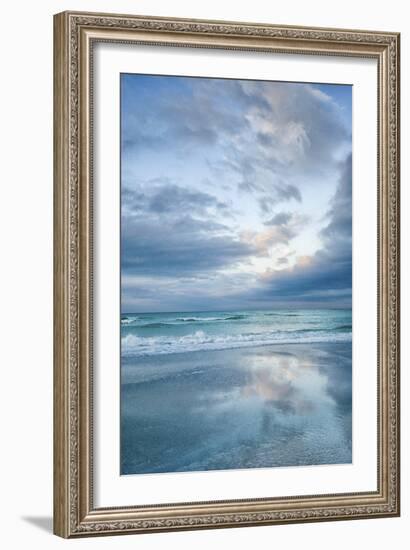 Sea Blues (Vertical)-Mary Lou Johnson-Framed Art Print