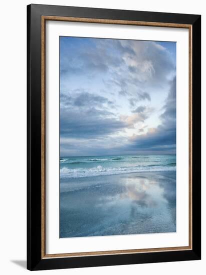 Sea Blues (Vertical)-Mary Lou Johnson-Framed Art Print