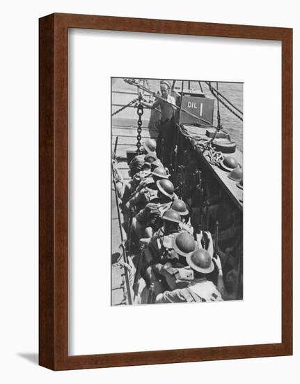 'Sea-borne Assault: Troops Move In To Madagascar', 1940-1942, (1943)-Unknown-Framed Photographic Print