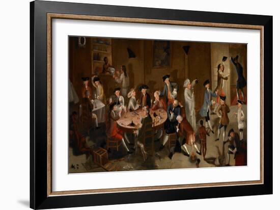 Sea Captains Carousing in Surinam, C.1752-58-John Greenwood-Framed Giclee Print