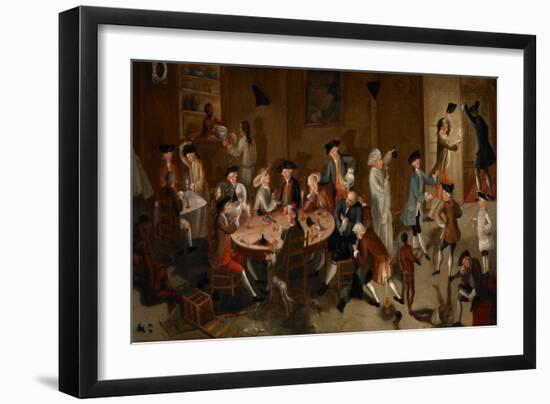 Sea Captains Carousing in Surinam, C.1752-58-John Greenwood-Framed Giclee Print