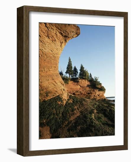 Sea Caves at Hack's Beach, Bay of Fundy, St. Martins, New Brunswick, Canada-Walter Bibikow-Framed Photographic Print