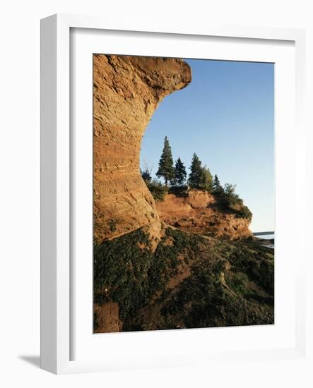 Sea Caves at Hack's Beach, Bay of Fundy, St. Martins, New Brunswick, Canada-Walter Bibikow-Framed Photographic Print