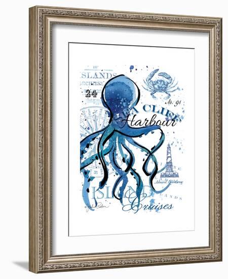 Sea Cliff Octopus-Julie Paton-Framed Art Print