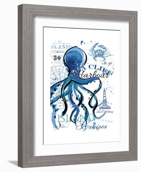 Sea Cliff Octopus-Julie Paton-Framed Art Print