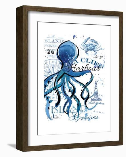 Sea Cliff Octopus-Julie Paton-Framed Art Print