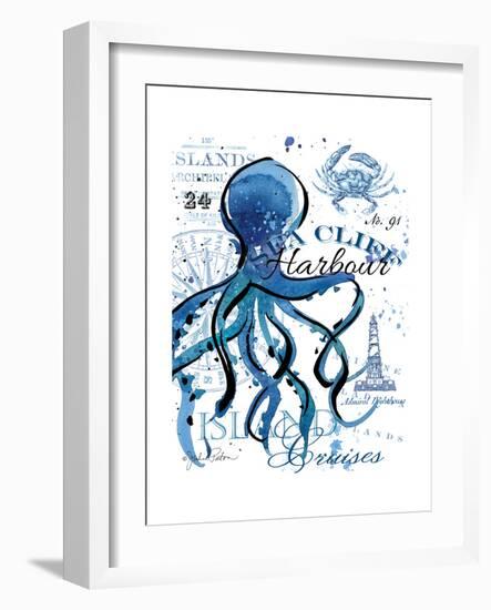 Sea Cliff Octopus-Julie Paton-Framed Art Print