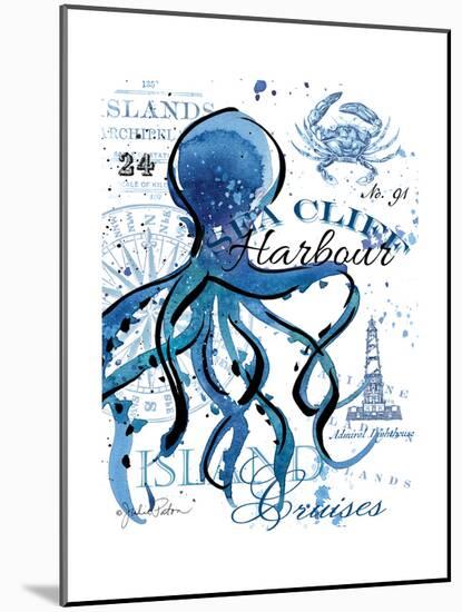 Sea Cliff Octopus-Julie Paton-Mounted Art Print
